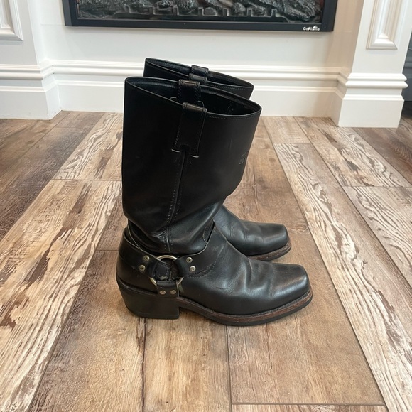 Harley Davidson Men’s Black Leather Harness Boots - Picture 5 of 7